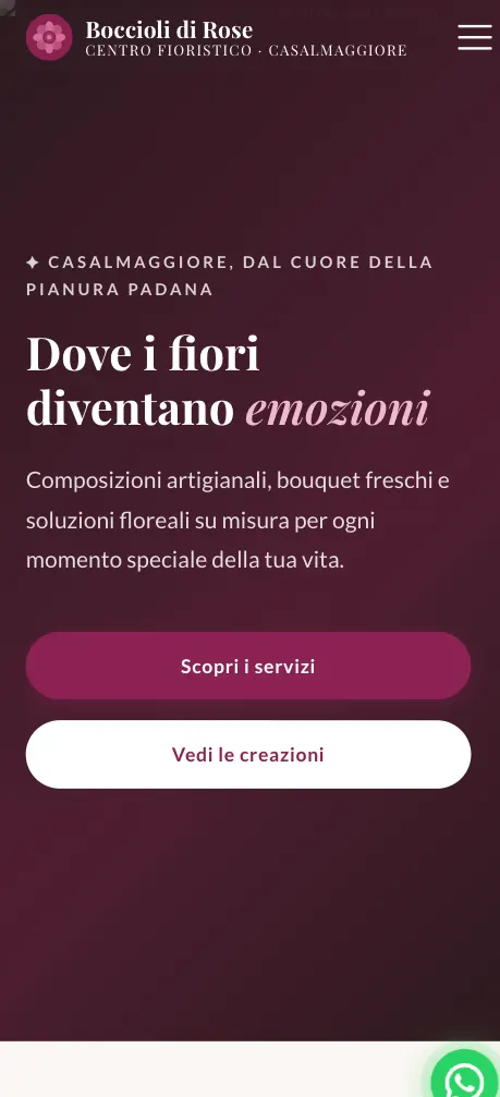 Anteprima mobile del sito Boccioli di Rose