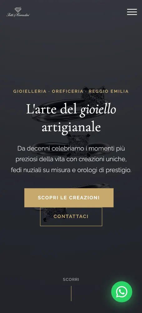 Anteprima mobile del sito Iotti & Corradini Gioielli