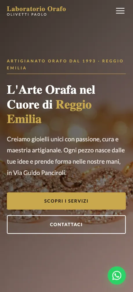 Anteprima mobile del sito Laboratorio Orafo Olivetti